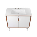 Modway - Energize 36" Vanette de salle de bain - Cerise-Blanc-Blanc-9