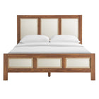 Modway - Capri Grains de bois Lit plateforme Queen, Noyer-Assemblée requise