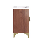 Modway - Daylight 24" Vanette de salle de bain - Noyer blanc-Matchs non inclus