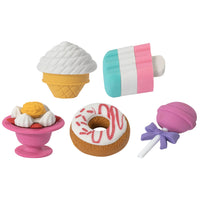 Merangue - Gommes à dessert - Lot de 5-Lot de 5 gommes amusantes sur le thème des desserts