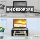 ShoppingAll - Rehausseur de moniteur à hauteur et angle de surface réglables-Conception autoportante (sans serre-joints ni passe-tiges), se plie à plat pour le rangement.