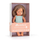 Miniland - Poupée bébé anatomiquement correcte de 15 pouces - Fille blonde caucasienne atteinte de vitiligo-Ces poupées sont dotées de bras et de jambes articulés, permettant aux enfants d'habiller la poupée et de la poser allongée ou assise