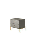 Manhattan Comfort - Table de nuit moderne Jasper 25,15" - Gris-Associez-vous à la collection de commodes Jasper de Manhattan Comfort