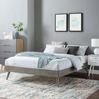 Modway - Margo Bois Cadre complet de plate-forme, Gris-Assemblée requise