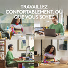 Logitech - MX Anywhere 3S Souris sans fil - Gris pâle-La batterie Li-Po rechargeable (500 mAh) reste alimentée jusqu'à 70 jours avec une seule charge complète ou 3 heures d'utilisation avec une charge rapide d'une minute