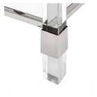 Table d'appoint carrée Plata Import Jacques 21 po - Argent-Cette élégante table est dotée d'un plateau et d'une base en acrylique transparent qui donnent l'illusion de flotter