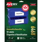 Avery 6468 Étiquettes polyvalentes, amovibles, blanches, laser/jet d'encre, 2" x 4", 120/pqt-Enlevez, réutilisez ou déplacez facilement!