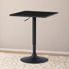 CorLiving - Table de salle à manger à piédestal réglable - Carrée - Noir-Plateau carré : offre un design élégant et moderne qui complète n'importe quel décor