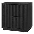 Hudson&Canal - Table de chevet Yarden 24 po - Grain noir-La capacité de poids maximale est de 50 lb, les tiroirs peuvent contenir 10 lb chacun