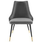 Modway - Adorn Performance Velvet Fauteuil d’appoint de salle à manger Ensemble de 2 - Gris-Livré entièrement assemblé