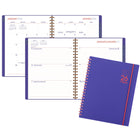 Mead - Agenda hebdomadaire/mensuel couleur pop 2026 - 11 po H x 8 1/2 po l - violet - bilingue-Reliure à double spirale