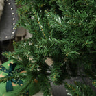 HOMCOM - Sapin de Noël artificiel pré-éclairé de 2 - 3 m lumière blanc chaud-Les 1146 branches en plastique réalistes donnent un aspect plein et luxuriant à l'arbre 