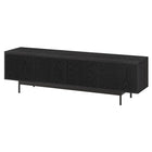 Hudson&Canal - Meuble TV Whitman pour téléviseurs jusqu'à 75" - Grain noir-Le dessus a une capacité de poids de 75 lb, la zone de rangement intérieure peut contenir 45 lb dans chaque section