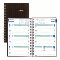 Blueline - 2025 Agenda hebdomadaire DuraFlex - 8 po x 5 po - Bilingue - Noir-L'avenir de la planification est ici. Blueline est fier de présenter l'application de rappels Blueline inkLink qui relie votre agenda à votre téléphone. Restez organisé comme jamais auparavant grâce à nos agendas Blueline et la technologie du Code QR. Priorisez des rappels, recevez des notifications, prennez des notes et dressez des listes de tâches. Disponible dès maintenant sur App Store et Google Play