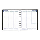 Blueline - 2026 Agenda hebdomadaire MiracleBind avec pages de notes rechargeables - 11 po x 9-1/16 po - Noir - Bilingue-Reliure spirale double avec couverture souple d'aspect lézard