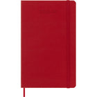 Moleskine - Agenda semainier Classic18 mois 2025-2026 - couverture rigide - grand format (12 -7 x 21 cm) - rouge écarlate - 208 pages-Angles arrondis, fermeture à élastique et ruban marque-page assorti