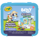 Crayola - Mallette artistique Bluey-Mallette artistique bluey pour créer et colorier : cet ensemble d'art bluey comprend 24 crayons de cire, 12 marqueurs à trait fin, 10 marqueurs à trait large, 16 pages à colorier bluey, 10 pages blanches, 3 personnages sur pied, 2 feuilles d'autocollants et un coffret de rangement bluey