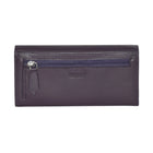Club Rochelier - Portefeuille pochette pour femme avec chéquier et soufflet - Prune-1 Porte chéquier amovible