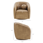Modway - Holland Pivot Cuir végane Fauteuil - Grillé-Rembourrage en mousse moelleux et support de ressort