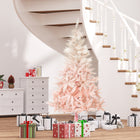 HOMCOM - Arbre de Noël artificiel de 6ft décoration maison ouverture automatique - Rose-La couleur blanche et rose clair crée une atmosphère douce pour les dames 