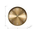 Monarch Specialties - 9112 Horloge Murale Rond de 12" - Visage D'Or/Cadre Doré-Équipée d'un mouvement à quartz, cette horloge analogique sans tic-tac et dotée d'un affichage facile à lire garantit une mesure précise du temps sans être perturbée par le tic-tac