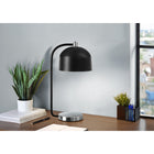 Monarch Specialties - Luminaire - 18 po H Lampe De Table - Métal Noir - Métal Argenté - Contemporain-L'interrupteur à bascule pratique permet un contrôle facile de l'allumage/extinction lorsqu'il est associé à une ampoule de 40W (non incluse), illuminant votre espace en tant que lampe de travail fiable pour la lecture ou le travail
