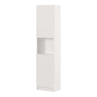 South Shore - Arum - Armoire de rangement étroite 2 portes - Blanc solide-Compact et polyvalent : ce n’est pas parce que votre cuisine est petite qu’elle ne peut être pratique! Sélectionnez cette armoire de rangement 2 portes afin de désencombrer vos armoires.