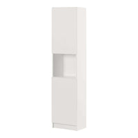 South Shore - Arum - Armoire de rangement étroite 2 portes - Blanc solide-Compact et polyvalent : ce n’est pas parce que votre cuisine est petite qu’elle ne peut être pratique! Sélectionnez cette armoire de rangement 2 portes afin de désencombrer vos armoires.