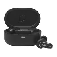AKG - Écouteurs hybrides sans fil à réduction de bruit N5 - Noir-Connectivité transparente avec le dongle USB-C de 2,4 GHz et BT : Branchez le dongle USB-C intelligent conservé de manière pratique dans l'étui de chargement (le connecteur USB-A est inclus) sur n'importe quel appareil pour une connexion instantanée et transparente. La connexion multipoint vous permet de passer facilement d'un appel sur votre téléphone à une réunion Zoom sur votre ordinateur de bureau, tandis que Google Fast Pair et Microsoft 