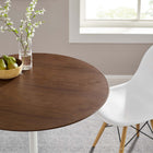 Modway - Lippa Rond de 36 po Bois Table à manger, Noyer-Sièges 2