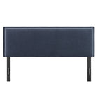 Modway - Camille Mélange de lin rembourré Tête de lit Queen size - Denim-Positions de montage ajustables