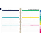 AT-A-GLANCE - Agenda hebdomadaire/mensuel abeilles bleu marine Emily Ley Simplified 2026 - 11 po H x 8 3/8 po l - bleu marine - bilingue-Une semaine sur deux pages comprenant un espace de planification et une section pour cocher les tâches terminées