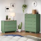 Manhattan Comfort - Granville commode et chiffonnier modernes - vert sauge - ensemble de 2-Recommandé pour un téléviseur jusqu'à 35 pouces