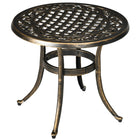 Outsunny - Table d'appoint d'extérieur avec fonte d'aluminium - bronze-Le style vintage fait de cette table d'appoint d'extérieur un ajout parfait à votre patio, jardin et piscine 