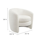 Modway - Affinity Rembourré Tissu Boucle Fauteuil à dossier incurvé - Nuage-Conception du dos du canon
