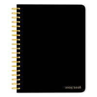 BrownTrout - 2026 Planificateur de bureau hebdomadaire de 18 mois avec Couverture estampée à chaud - Noir Uni - 6 po x 7.75 po-Beaucoup d'Espace - Chaque jour prévoit beaucoup d'espace pour que vous puissiez y inscrire votre planning, vos notes et vos rendez-vous