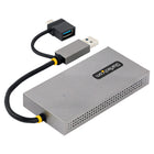Startech - Adaptateur d'affichage USB A/C vers 2x 4K/1080p HDMI - 0,36' - Gris-Adaptateur d'affichage USB vers double HDMI construit avec la technologie d'adaptation de contenu de Silicon Motion utilise plusieurs algorithmes de traitement résultant en une utilisation minimale du processeur, une faible latence pour des graphiques plus fluides et sans décalage (c'est-à-dire le mouvement de la souris et de la fenêtre)