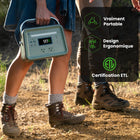 Yoshino - B330 SST Centrale électrique continue portable à semi-conducteurs de 330 W-4 FAÇONS DE CHARGER - Le B330 SST peut être rechargé en utilisant DC via un adaptateur secteur (charges de 0 à 100 % en 2,5 heures), une charge solaire en option (3,5 heures), une charge de voiture (2,5 heures) et USB-C PD (4 heures). heures). Heures).