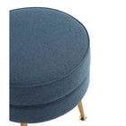 Manhattan Comfort - Bailey pouf moderne mi-siècle 18,11" - bleu, gris, avoine, vert sauge avec pieds dorés - lot de 4-Mesures de la hauteur des jambes : 8,66 po