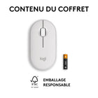 Logitech - Pebble Mouse 2 M350s fine sans fil Bluetooth, portable, légère, boutons personnalisables - Blanc-9