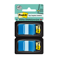 Post-it - Drapeaux 1 po x 1,7 po - Bleu - 50 Drapeaux/Distributeur - 2 Distributeurs/Paquet-Les drapeaux facilitent le marquage et la mise en évidence des informations importantes dans les manuels, les cahiers, les planificateurs, les calendriers et plus