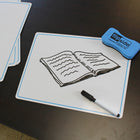Flipside Products - Tapis d'apprentissage effaçable à sec recto verso - 9 po x 12 po - Lettres et chiffres - Paquet de 24-Une alternative abordable aux tableaux blancs traditionnels à dos rigide, offrant les mêmes fonctionnalités sans se ruiner