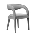 Modway - Pinnacle Performance Velvet Chaise à manger Ensemble de 2 - Gris-Capacité de poids : 330 lb.