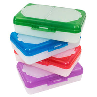 Filemode - Boîte à crayons avec pochette de rangement, couleurs variées-Boîte à crayons avec plateau de rangement