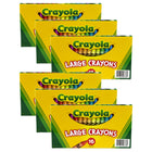 Crayola - Grands crayons de couleur - Couleurs classiques - 16/boîte - paquet de 6-CRAYONS GROS CRAYONS CRAYOLA : Vendus en paquets de 6, chaque paquet contient 16 crayons. Chaque crayon de taille 4" x 7/16" est conçu pour permettre aux petites mains de trouver facilement une prise en main confortable.