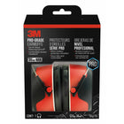 3M - Protecteurs d'oreilles de Série Pro, 30 dB NRR, Noir/rouge, 1/paq., 4/caisse-Bandeau en fil d'acier ventilé avec surmoulage en caoutchouc pour plus de durabilité