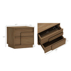 Manhattan Comfort - Ensemble de 2 tables de nuit modernes Horizon 21,7" - Érable-Conception de base de balai à plateforme surélevée permettant un nettoyage facile