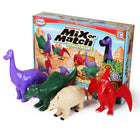Popular Playthings - Mélangez ou associez des dinosaures magnétiques 2-Cet ensemble de dinosaures comprend un stégosaure, un tyrannosaure Rex, un tricératops et un parasaurolophus.