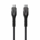 UAG - Câble Charge/Sync Robuste Kevlar USB-C USB-C 5p, Noir/Gris-Prend en charge une vitesse de charge de 30 watts et un transfert de données à 480 Mbps