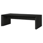 Hudson&Canal - Table basse rectangulaire Oswin , 48 po de largeur, grain noir-Le plateau de table a une capacité de poids de 75 lb